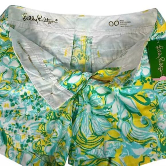 Lilly Pulitzer Womens Callahan Beach Gypsies  Shorts Dandelion Yellow Sz 00 New - Picture 8 of 12